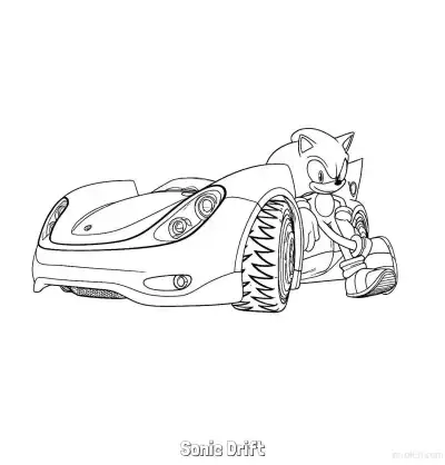 Free printable Sonic Drift Coloring Page - Free Printable Sonic the Hedgehog Coloring Sheets coloring page